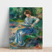 Riproduzione del dipinto Donna che Legge su una Panchina - Pierre-Auguste Renoir