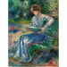 Riproduzione del dipinto Donna che Legge su una Panchina - Pierre-Auguste Renoir