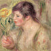 Donna con rosa - Pierre-Auguste Renoir — vista dell’opera