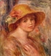 Donna con cappello di paglia - Pierre-Auguste Renoir — vista dell’opera