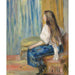Riproduzione del dipinto Donna con Capelli Lunghi - Pierre-Auguste Renoir