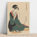 Riproduzione del dipinto Donna con filo - Kitagawa Utamaro