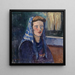 Donna con foulard blu - Broncia Koller-Pinell — quadro incorniciato alla parete