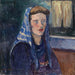 Donna con foulard blu - Broncia Koller-Pinell — vista dell’opera