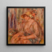 Donna in abito di mussola - Pierre-Auguste Renoir — quadro incorniciato alla parete