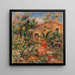 Donna e cane in un paesaggio - Pierre-Auguste Renoir — quadro incorniciato alla parete