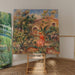 Riproduzione del dipinto Donna e cane in un paesaggio - Pierre-Auguste Renoir