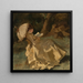 Donna con ombrello - Scuola francese — quadro incorniciato alla parete