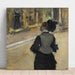 Riproduzione del dipinto Donna vista di schiena (Visita a un museo) - Edgar Degas