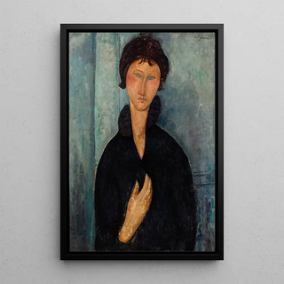 La Donna dagli occhi azzurri - Amedeo Modigliani | Stampa d'arte Quadro Decorazione murale poster copia