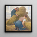Donne che legano il grano - Arthur Kampf — quadro incorniciato alla parete