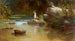 Baignade au bord de la rivière - Ferdinand Bellermann — vista dell’opera