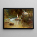 Baignade au bord de la rivière - Ferdinand Bellermann — quadro incorniciato alla parete
