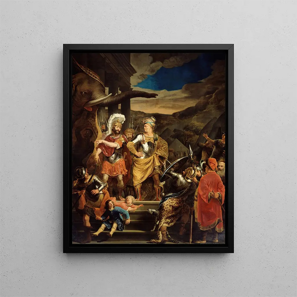 Fabritius e Pyrrhus - Ferdinand Bol — quadro incorniciato alla parete