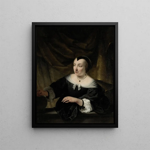 Ritratto di Elisabetta Dell - Ferdinand Bol — quadro incorniciato alla parete