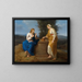 Il Cristo e la Samaritana - Ferdinand Georg Waldmüller — quadro incorniciato alla parete