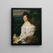 Dame in abito bianco davanti a un paesaggio dei boschi viennesi - Ferdinand Georg Waldmüller — quadro incorniciato alla parete
