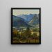 Le Dachstein di Sophien-Doppelblick vicino a Ischl - Ferdinand Georg Waldmüller — quadro incorniciato alla parete
