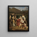 Il notaio Dr. Josef August Eltz con sua moglie Caroline née Schaumburg e i loro otto figli a Ischl - Ferdinand Georg Waldmüller — quadro incorniciato alla parete