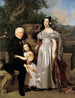 Il consigliere principe di Esterházy Mathias Kerzmann con la sua seconda moglie Maria Helena née Mikolischtz e sua figlia Maria - Ferdinand Georg Waldmüller — vista dell’opera