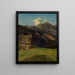Il rifugio alpino sul Hoisenrad vicino a Ischl - Ferdinand Georg Waldmüller — quadro incorniciato alla parete