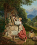 Una ragazza decora la Madre di Dio con una rosa - Ferdinand Georg Waldmüller — vista dell’opera