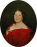 Donna con mantello rosso salmone - Ferdinand Georg Waldmüller — vista dell’opera
