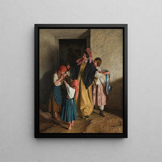 Ferdinand Georg Waldmller - Godmothers Farewell After Confirmation.webp