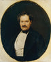 Uomo con cappotto nero e gilet bianco - Ferdinand Georg Waldmüller — vista dell’opera
