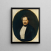 Uomo con cappotto nero e gilet bianco - Ferdinand Georg Waldmüller — quadro incorniciato alla parete