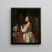 Giovane donna alle toilette - Ferdinand Georg Waldmüller — quadro incorniciato alla parete