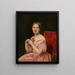 Giovane donna in abito di raso rosa - Ferdinand Georg Waldmüller — quadro incorniciato alla parete