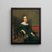 Donna in abito vermiglio - Ferdinand Georg Waldmüller — quadro incorniciato alla parete