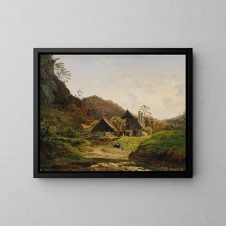 Ferdinand Georg Waldmller - Landschaft mit Hammerschmiede.webp