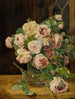 Bouquet de roses à la fenêtre - Ferdinand Georg Waldmüller — vista dell’opera