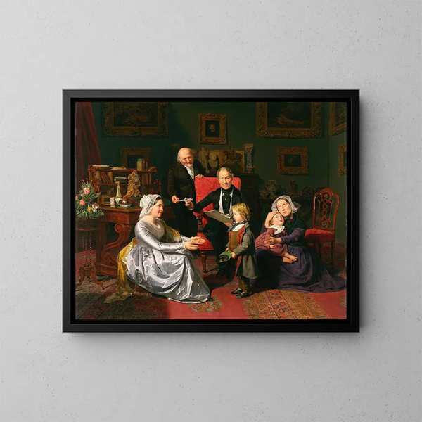 L'Adoption - Ferdinand Georg Waldmüller — quadro incorniciato alla parete