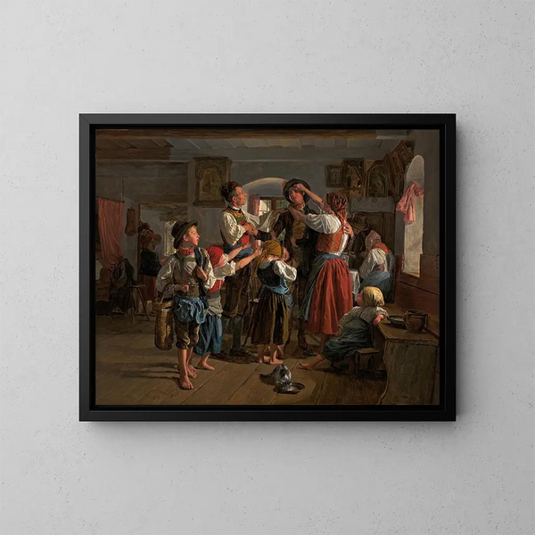 L'Addio dei conscritti - Ferdinand Georg Waldmüller — quadro incorniciato alla parete