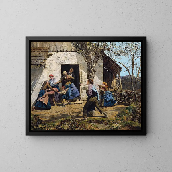 Les retrouvés - Ferdinand Georg Waldmüller — quadro incorniciato alla parete
