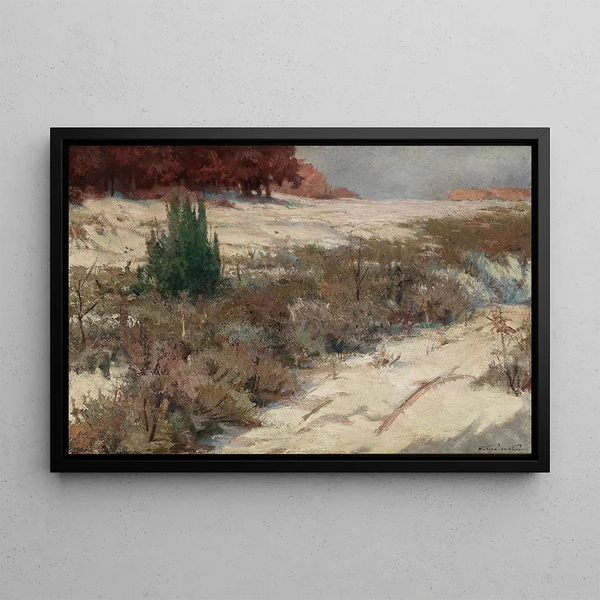 Un paesaggio invernale - Ferdinand Katona — quadro incorniciato alla parete