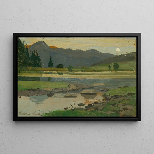 Paesaggio - Ferdinand Katona — quadro incorniciato alla parete