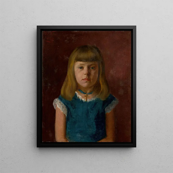 Ritratto di una ragazza - Ferdinand Katona — quadro incorniciato alla parete