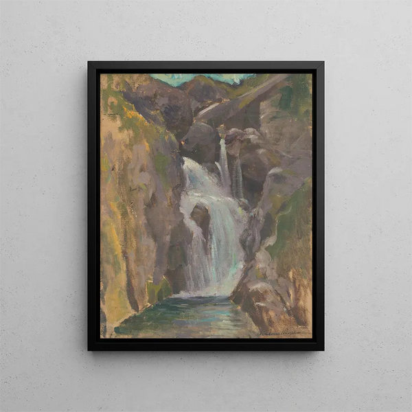 Cascata - Ferdinand Katona — quadro incorniciato alla parete