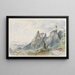 Vista sui monti delle Orgues - Ferdinand Keller — quadro incorniciato alla parete