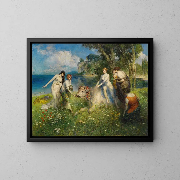 Europa sul toro - Ferdinand Leeke — quadro incorniciato alla parete