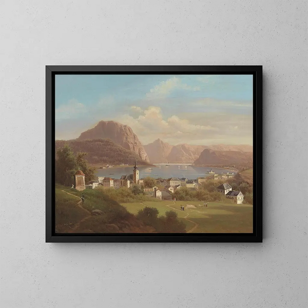 Vista su Gmunden - Ferdinand Lepié — quadro incorniciato alla parete