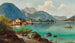 Vista su Weissenbach am Attersee - Ferdinand Lepié — vista dell’opera