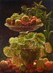 Fruits et plantes avec un bol en cristal - Ferdinand Richardt — vista dell’opera