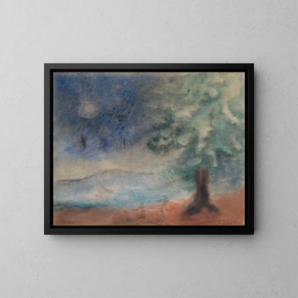 Paesaggio - Ferdinand Schirren — quadro incorniciato alla parete
