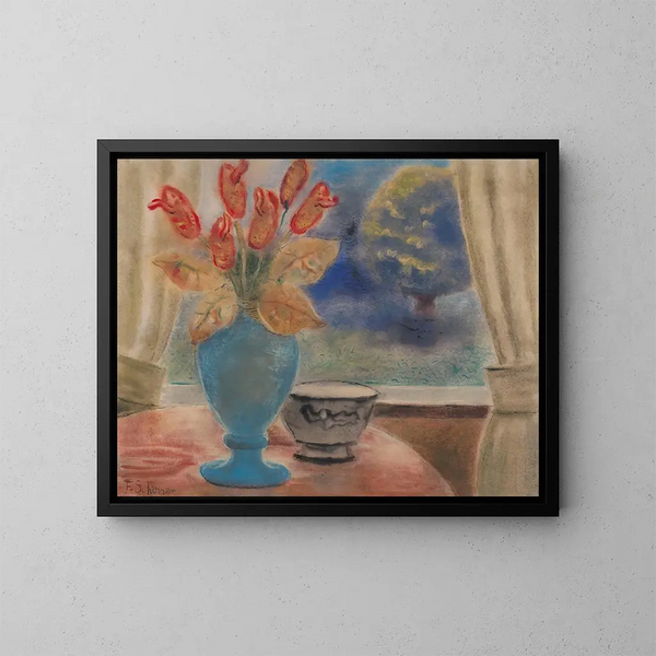 Nature morte - Ferdinand Schirren — quadro incorniciato alla parete