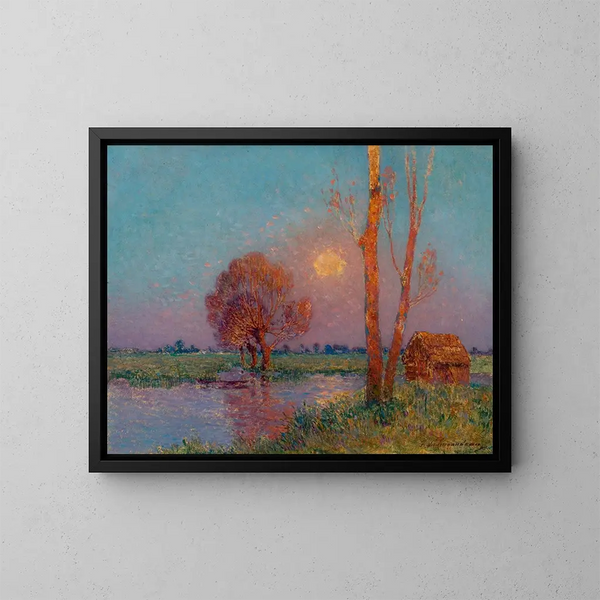 Tramonto a Brire - Ferdinand du Puigaudeau — quadro incorniciato alla parete